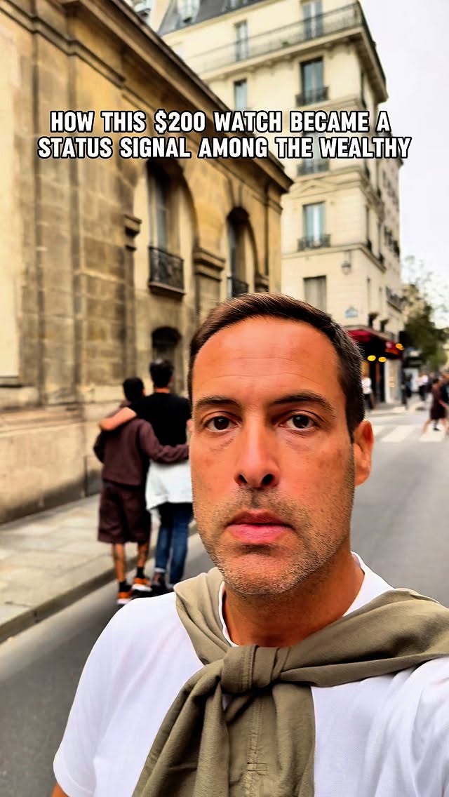 Instagram post by @arisgoldberg for OMEGA. Caption reads: I have this theory that true luxury is evolving....