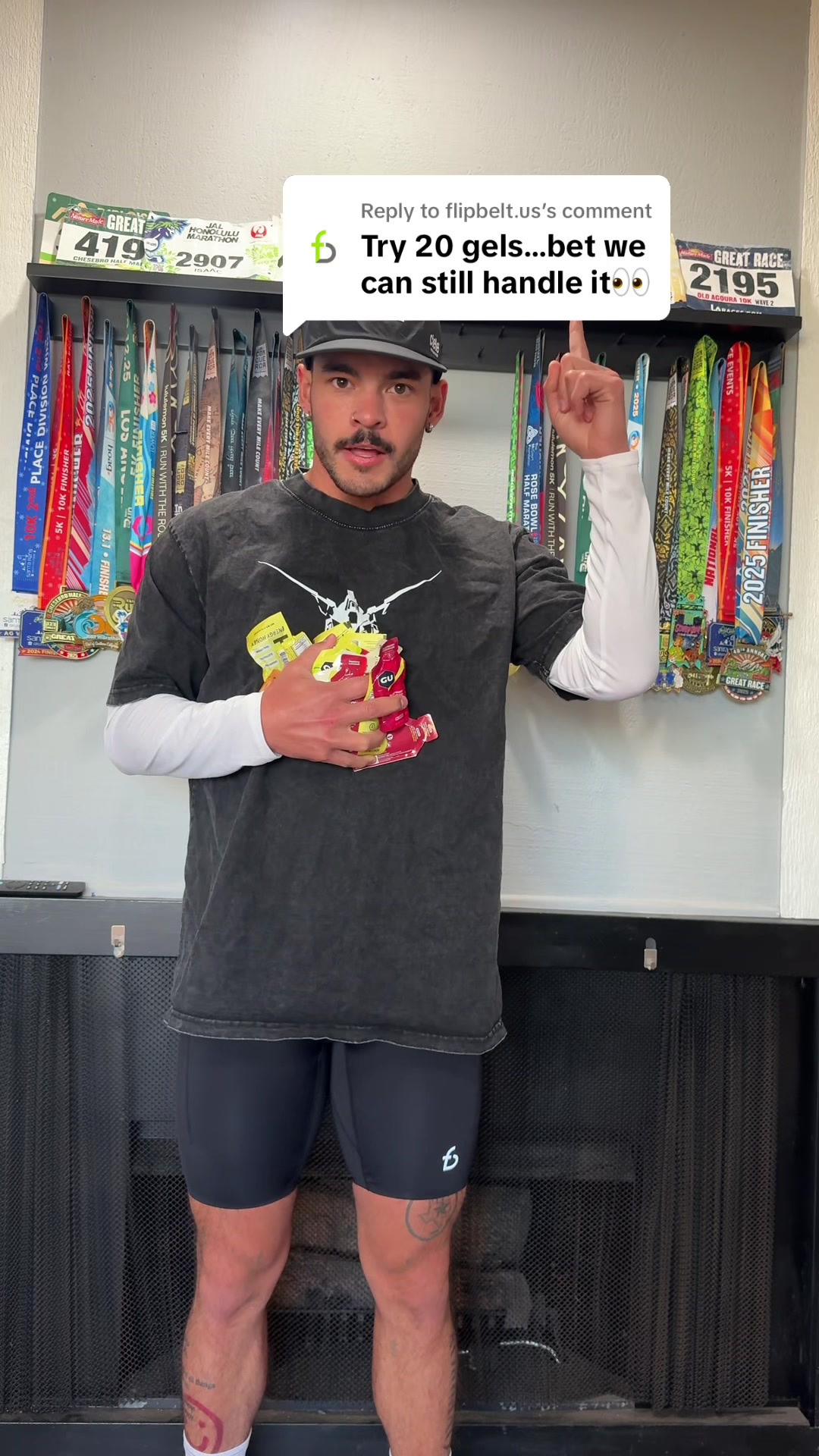 TikTok post by @isaacrichfit for FlipBelt. Caption reads: Replying to @flipbelt.us my favorite tights for....