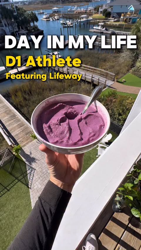 Instagram post by @elliehildrethh for Lifeway Foods. Caption reads: Frozen smoothie bowl era is officially....