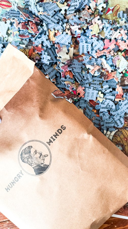 Instagram post by @shelly_and_madisyn for Hungry Minds. Caption reads: Think you’re up for the ultimate puzzling....