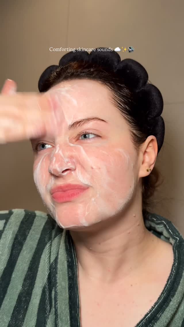 Instagram post by @youglowgrrl for Kate Somerville. Caption reads: Comforting skincare sounds ☁️✨🔊

Products....