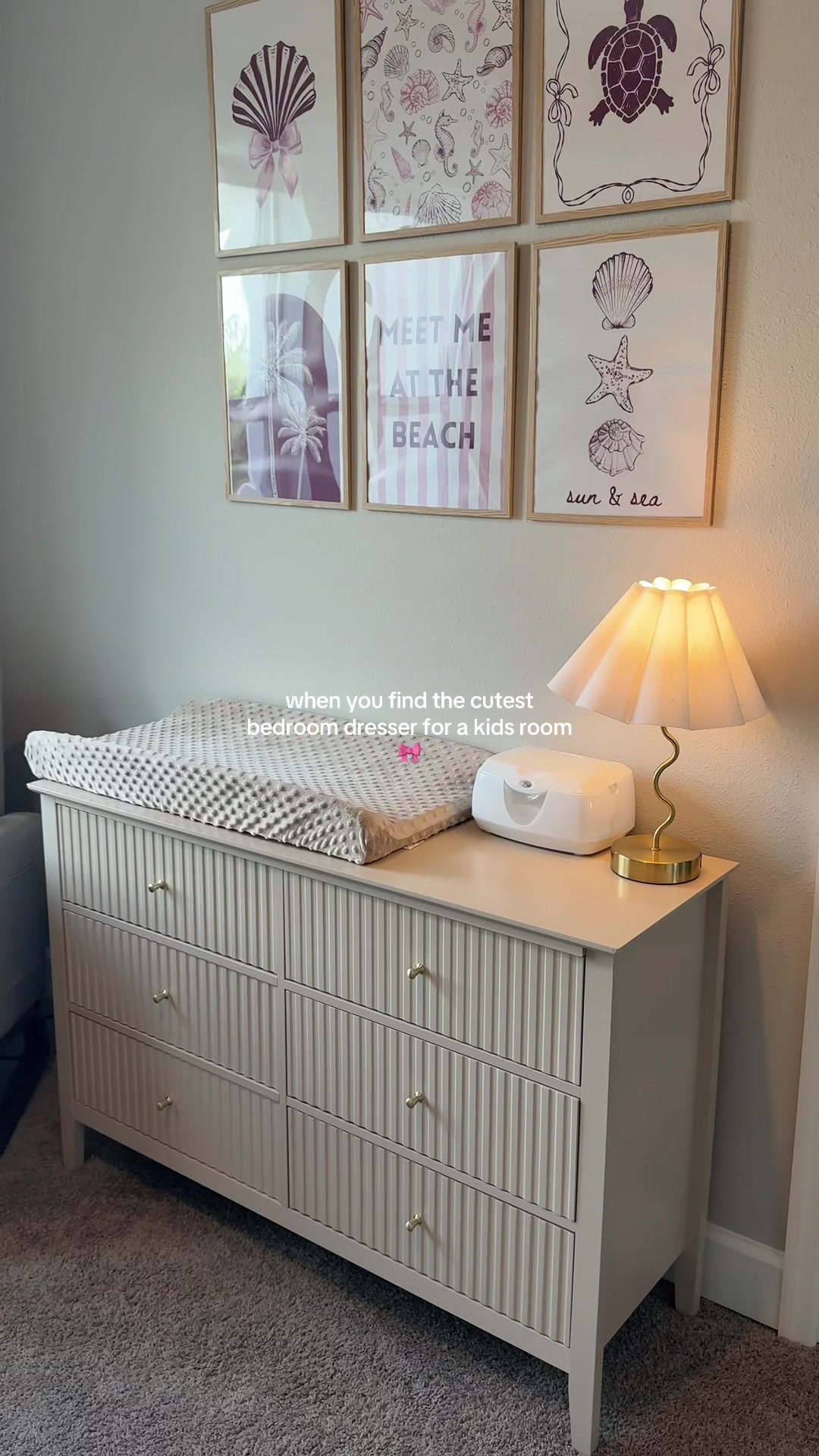 TikTok post by @reallaurakay for Royalcraft. Caption reads: [...] #bedroomdresser #nurserydecor @Royalcraft....