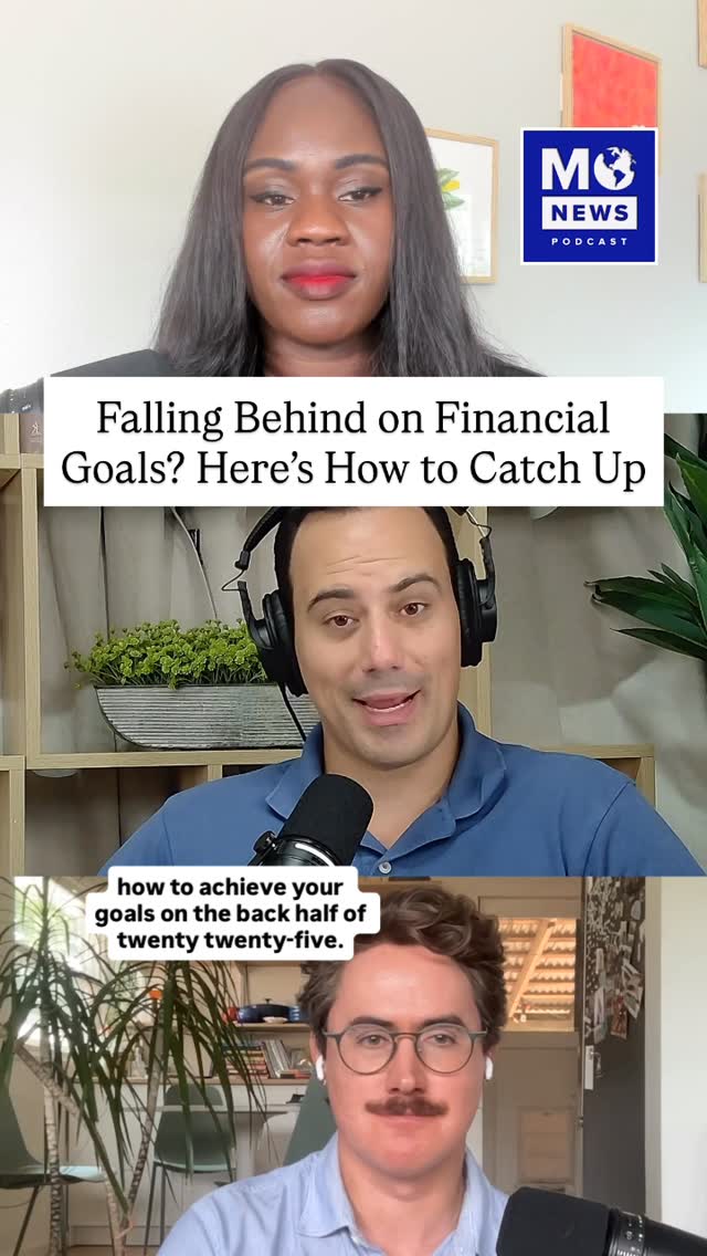 Instagram post by @mosheh for NerdWallet. Caption reads: With nearly 1/2 of Americans not set to achieve....