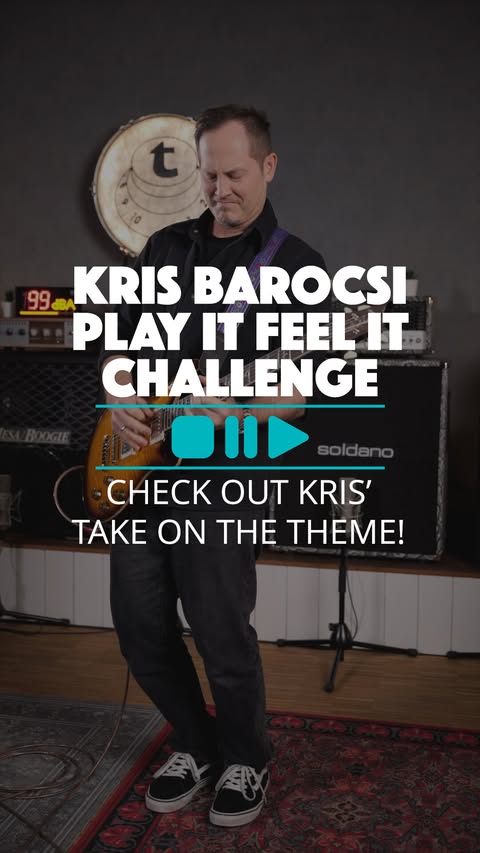 Instagram post by @kris_barocsi for Thomann. Caption reads: Kris also participated in the challenge with a....