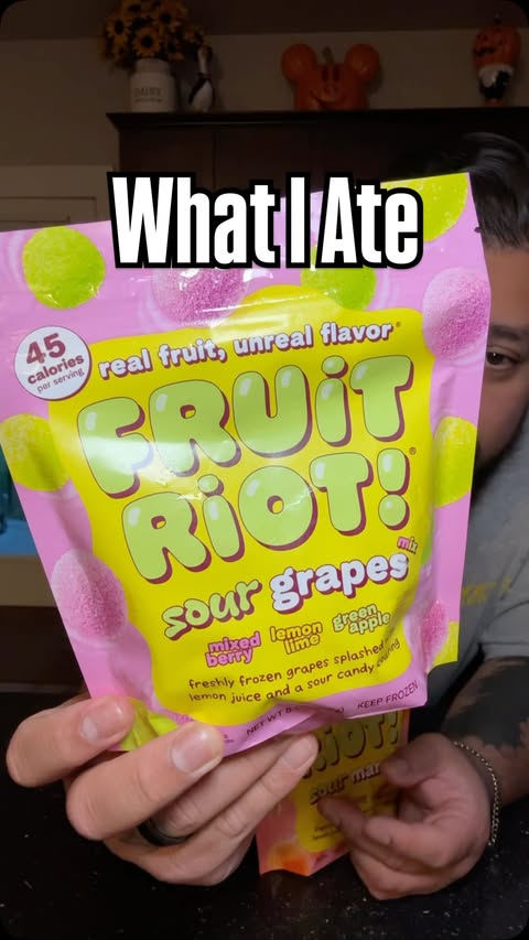 Instagram post by @manny_munches for Fruit Riot. Caption reads: @fruitriot is always the first thing I reach for....