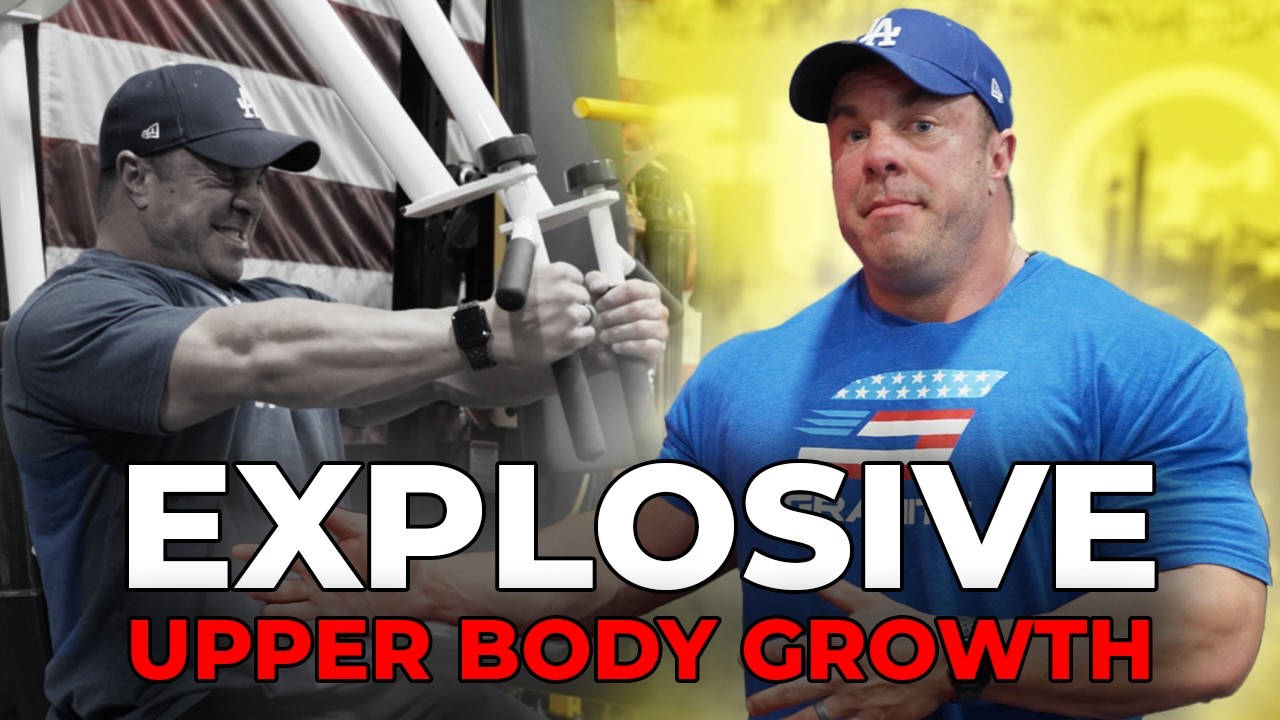 YouTube post by @eliteftsofficial for RP Strength. Caption reads: Proven Bodybuilding Routine for Massive Chest &....