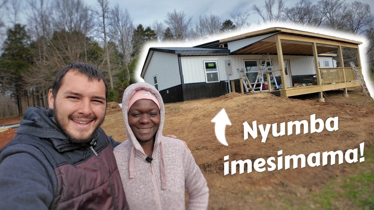 YouTube post by @BabaJimmy.Official for Glacierfresh. Caption reads: We built a house! - Come see how we did it.