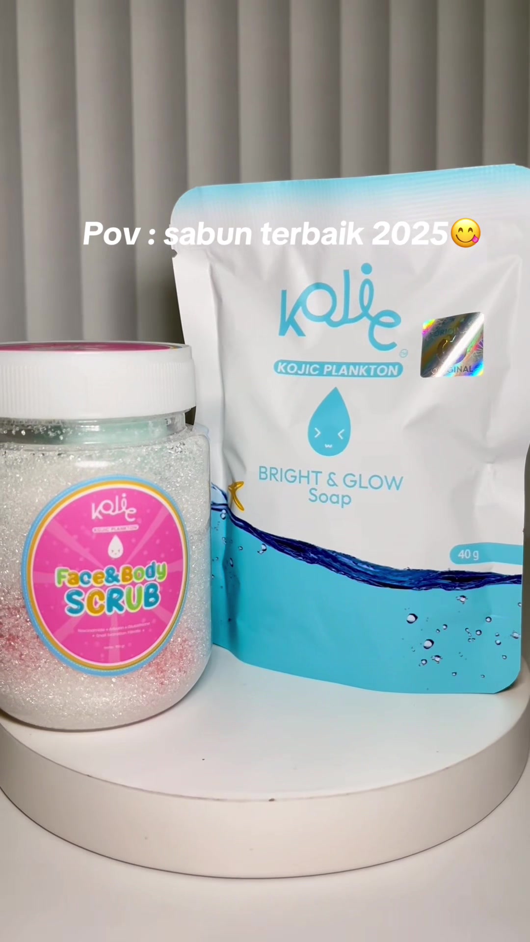 TikTok post by @dellaacomel for Kojic Plankton Original. Caption reads: [...] emang lagi viral bgt ya😍🥰@Kojic Plankton....