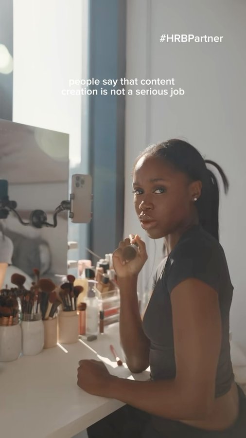 Instagram post by @enigivensunday for H&R Block. Caption reads: [...] high level of expertise and experience:....