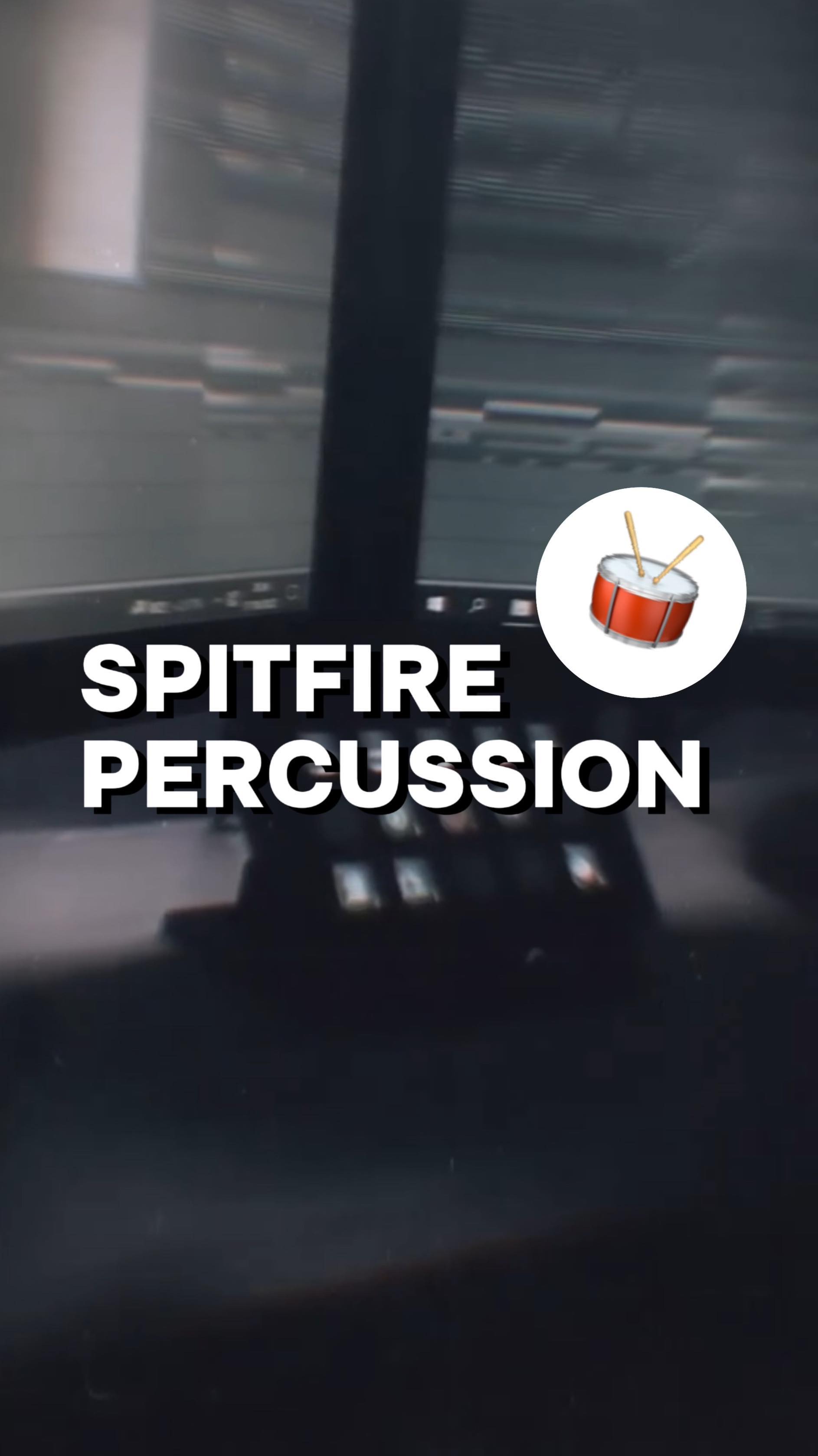 Instagram post by @maxseason for Spitfire Audio. Caption reads: [...] with « Spitfire Percussion » by....