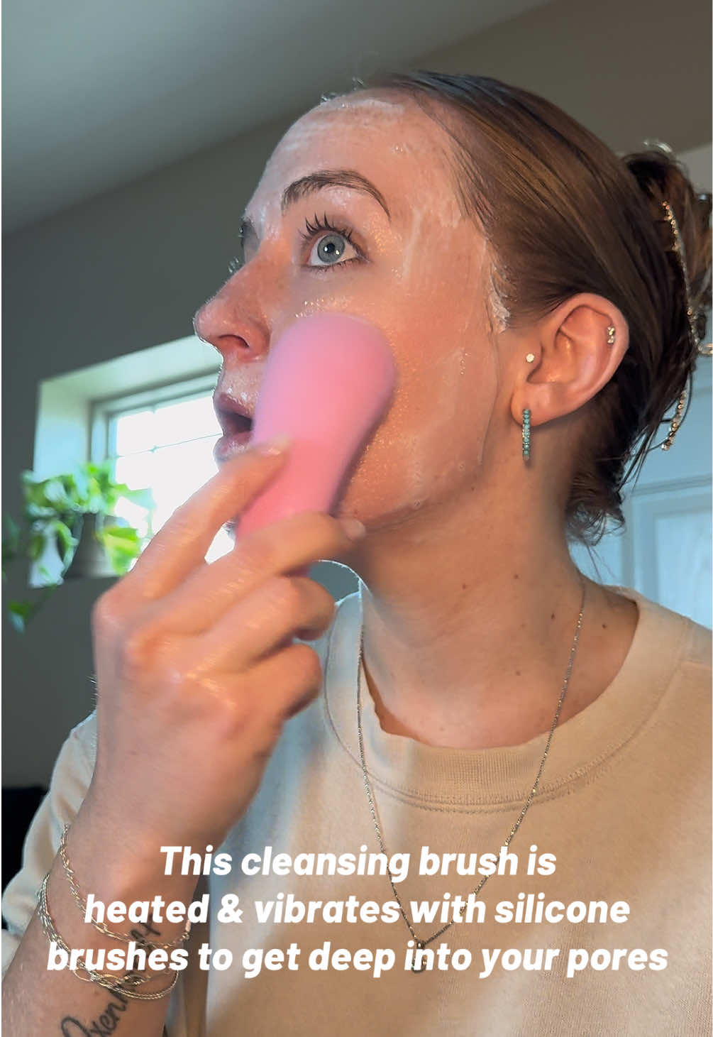 TikTok post by @goldengirlwilloww for Pritech US. Caption reads: The best addition to my skin care routine.....