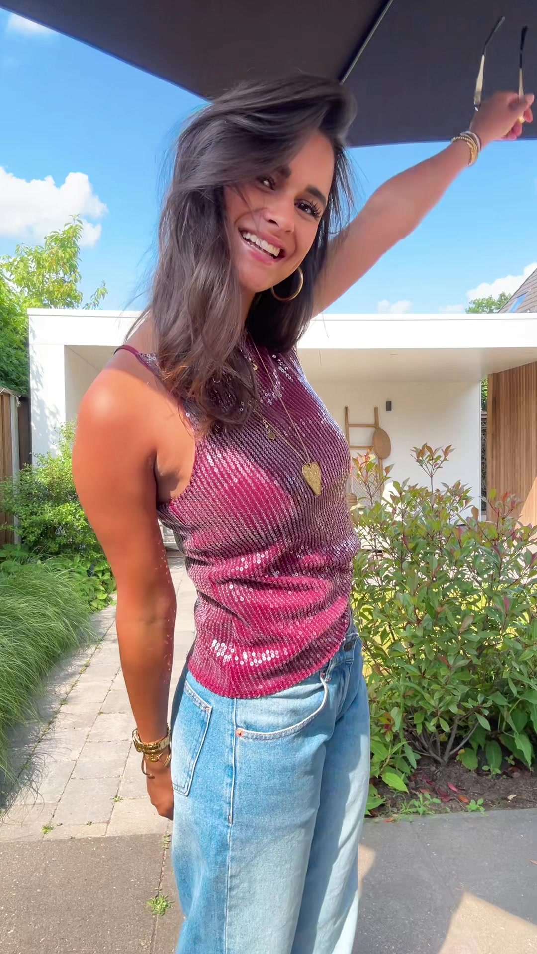 TikTok post by @bridgetbloemendal for MOTEL. Caption reads: cutest fit @MOTEL 🪩❤️#motelrocks #foryoupage....
