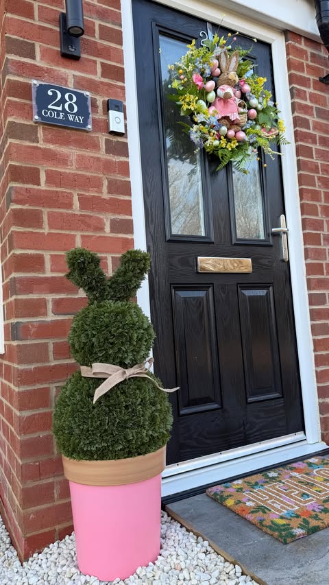 Instagram post by @athomewithkirsty_ for Wilko. Caption reads: AD Spring refresh with @lovewilko 🐰🌸 My front....