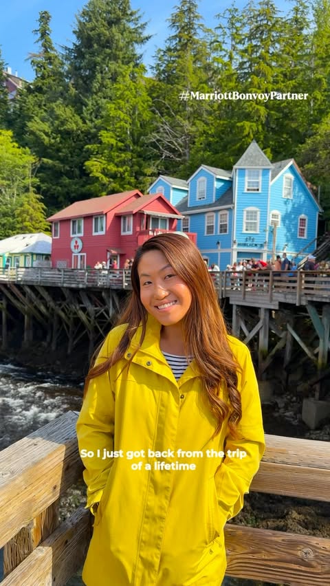 Instagram post by @goanniewhere for Marriott Bonvoy. Caption reads: #MarriottBonvoyPartner What to know before booking....