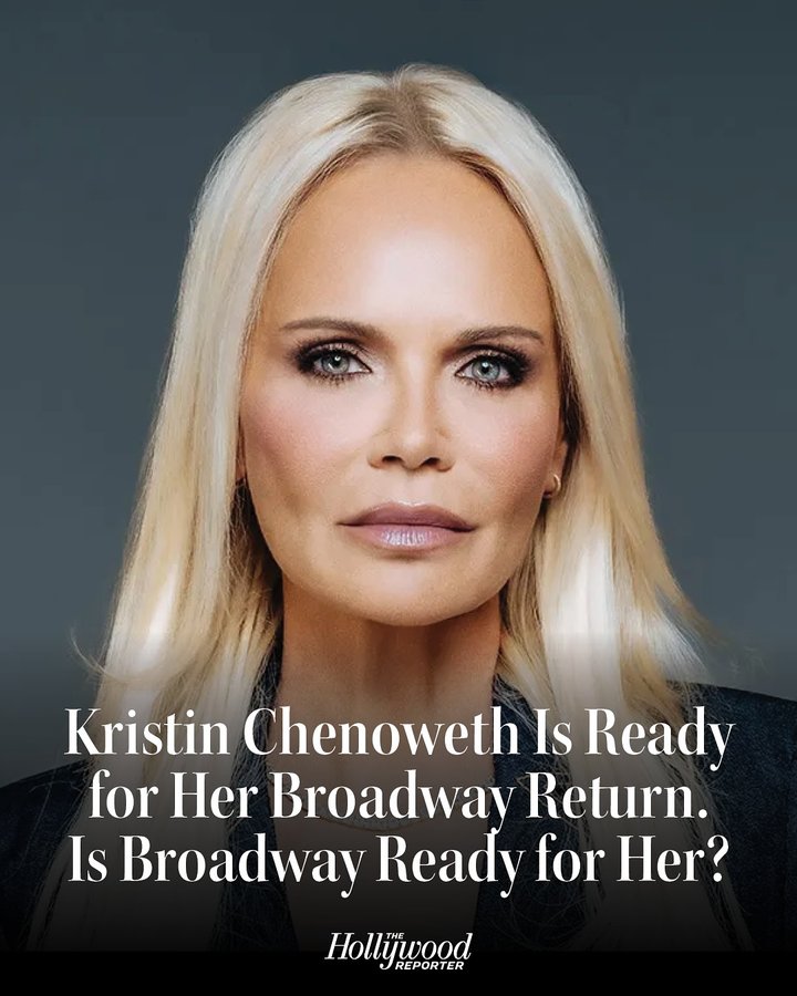Instagram post by @kchenoweth for Hollywood Reporter. Caption reads: This is not the Kristin Chenoweth we think we know....
