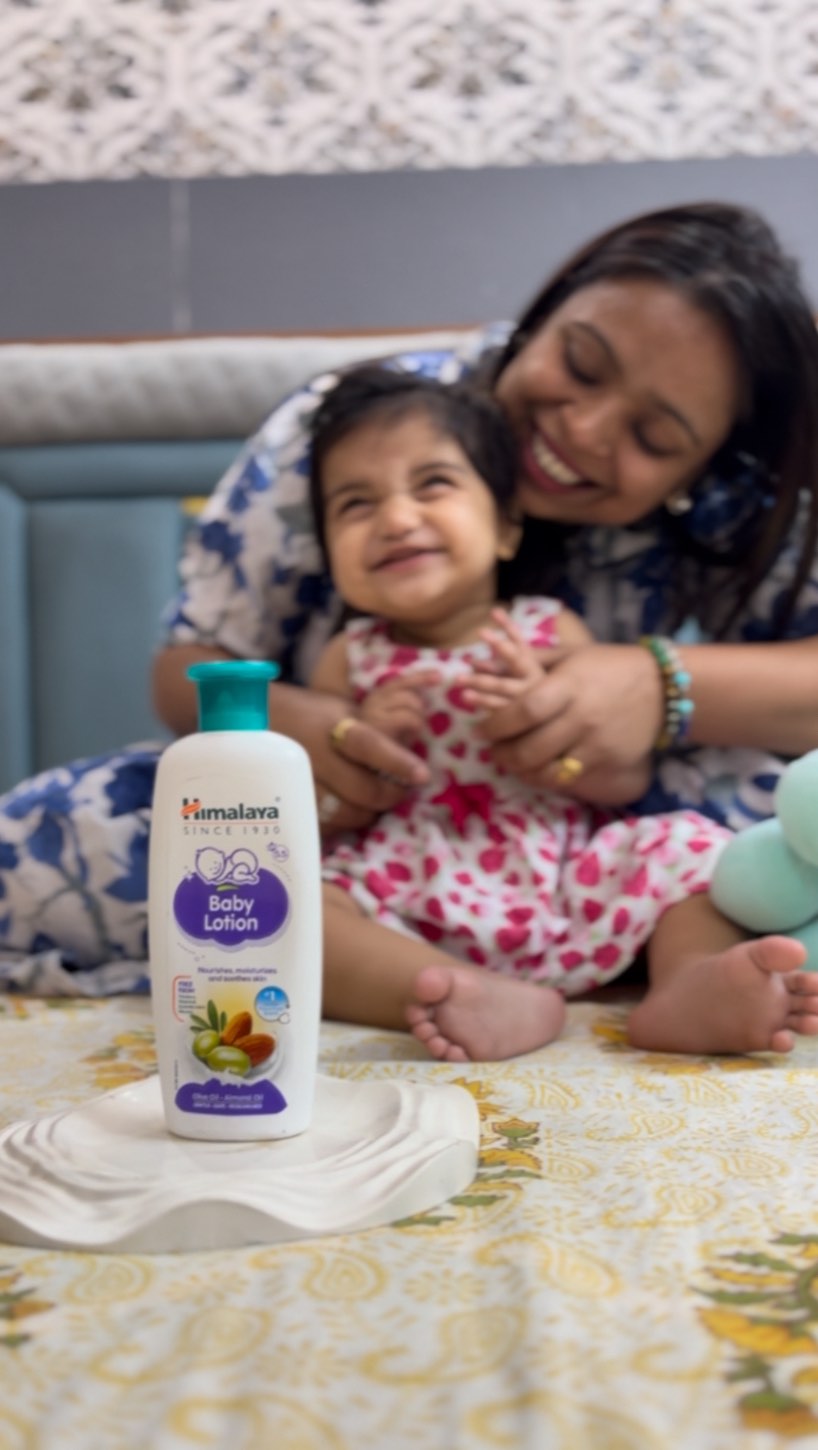 Instagram post by @yashika_loves_mumma for Himalaya Babycare. Caption reads: Gentle care for your little one’s delicate skin....