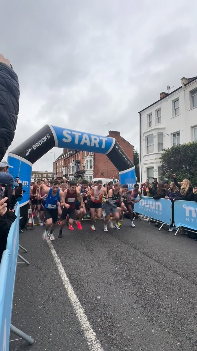 Instagram post by @runthroughsouth for Nuun Hydration. Caption reads: And the Fulham 10K presented by Nuun is off....