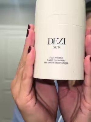 TikTok post by @jackiegarcia302 for DEZI SKIN. Caption reads: [...] & feels like nothing on the skin. @deziskin....