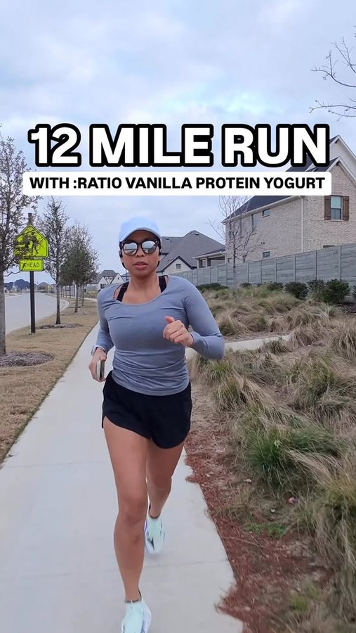 Instagram post by @stephanie.runs for Ratio Food. Caption reads: #ad After running 12 miles, sometimes you crave....