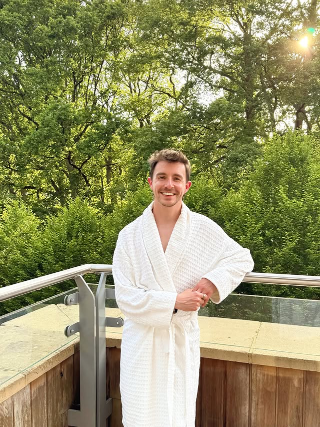 Instagram post by @thatcorporatelawyer for Byredo. Caption reads: Long weekend 🍃☀️💦 📍Centre Parcs Woburn - Aqua....