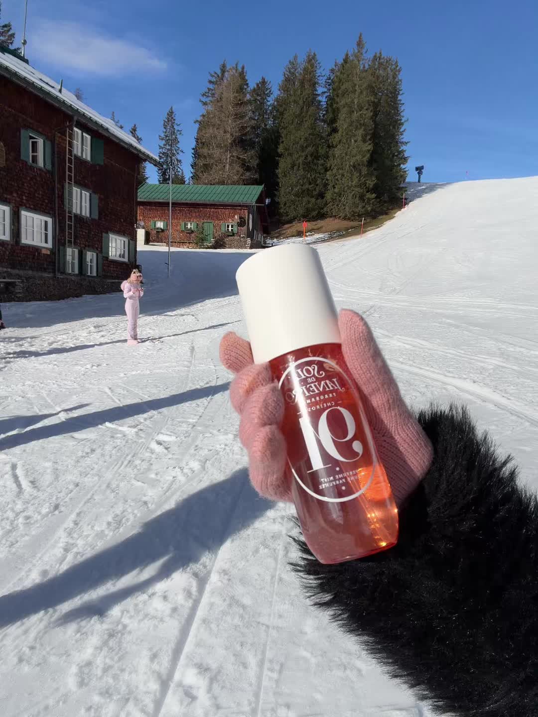 TikTok post by @asaliraniii for Sol de Janeiro. Caption reads: Anzeige | @Sol de Janeiro Snow time with number....