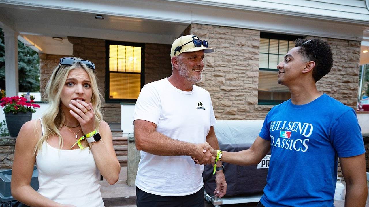 YouTube post by @SaliimTheDream for Full Send. Caption reads: FULL SEND MERCH: HAPPY DAD STORE FINDER & MERCH:....