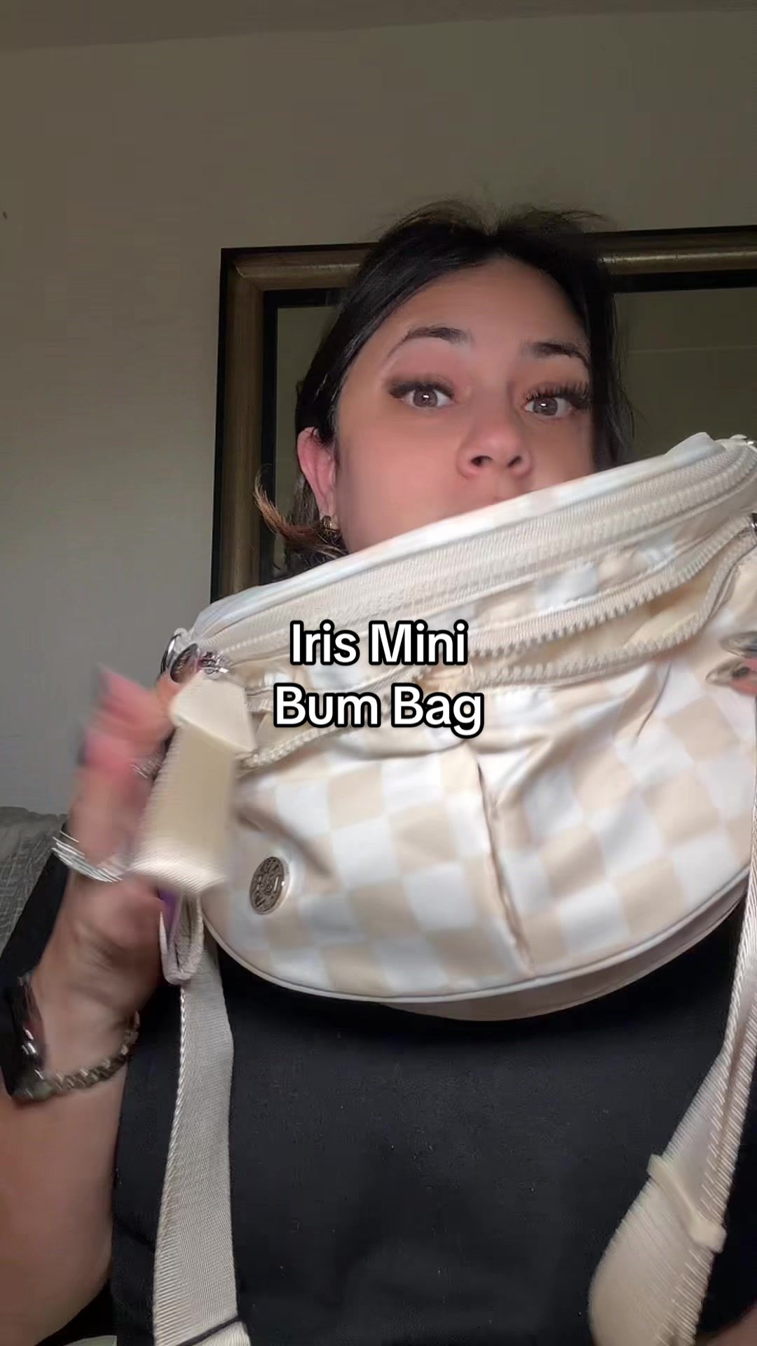 TikTok post by @miracristalita for Iris And Rainbow. Caption reads: The @Rainbow Boutique LLC Iris Mini Best Version....