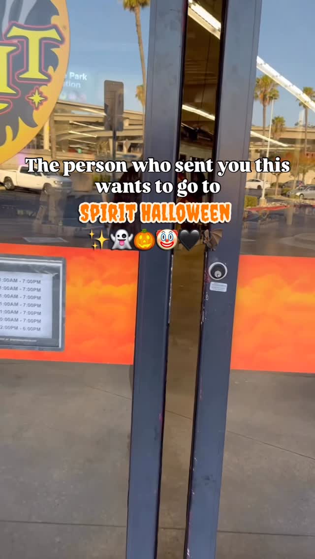 Instagram post by @autumnspumpkin for Spirit Halloween. Caption reads: [...] it’s officially SPOOKY SEASON when....