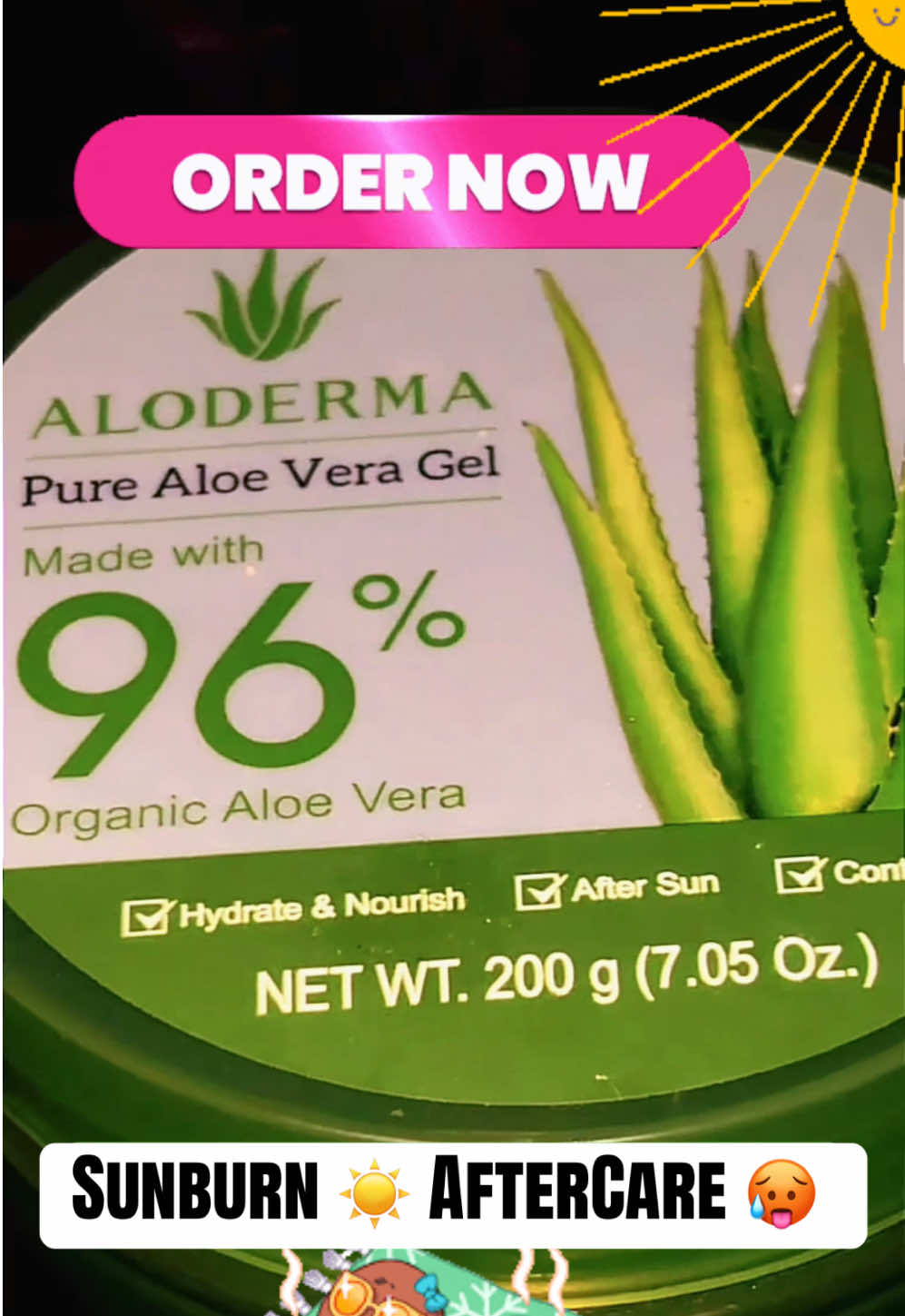 TikTok post by @scent.collective for ALODERMA. Caption reads: [...] 🥵 with pure aloe Vera gel from Aloderma .....