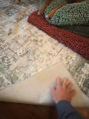 TikTok post by @leroybrownesq for Muddy Mat. Caption reads: New from muddy Mat designer antique looking rugs....