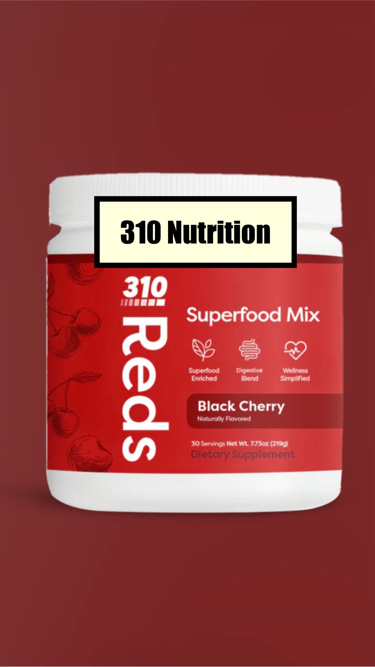 Instagram post by @the_vintage_veg for 310 Nutrition. Caption reads: I love foods that support gut health, and 310....