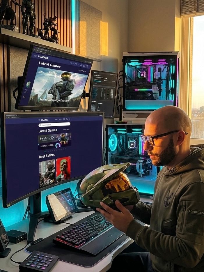 Instagram post by @ugc.withnick for FanCapitalize. Caption reads: [...] PCGaming ConsoleGaming Ad @getloaded....