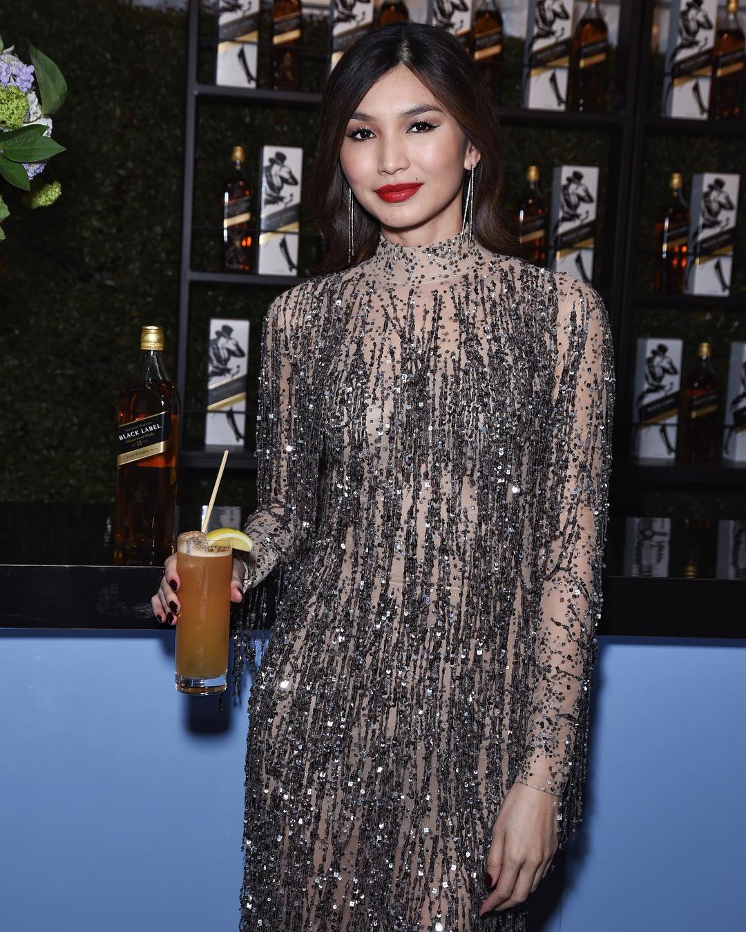 Instagram post by @gemmachan for Johnnie Walker US. Caption reads: What a night! Proud to raise a glass of Jane....