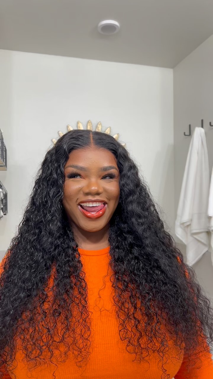 Instagram post by @shellybombshell_ for Luvme hair. Caption reads: This is @luvmehair 13x4 Pre-Max Water Wave....