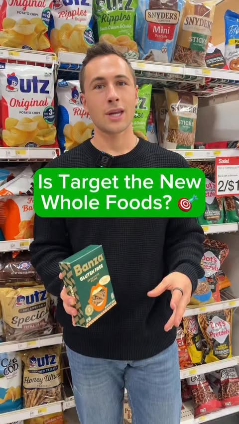 Instagram post by @healthwithhunter for Banza. Caption reads: Is Target the New Whole Foods?! ✅

Here’s another....