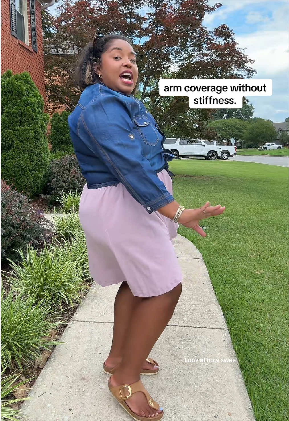 TikTok post by @definitelydarcia for OmmigO. Caption reads: Such a cute look to any sleeveless outfit!....