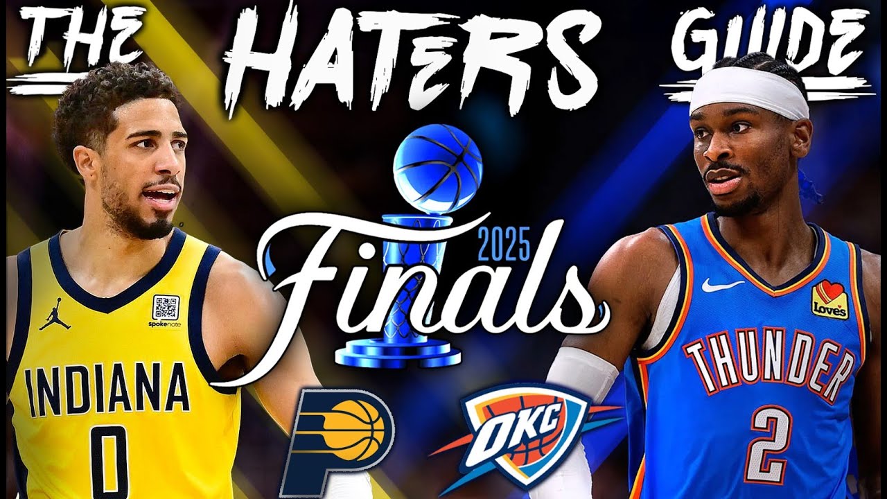 YouTube post by @UrinatingTree for DraftKings. Caption reads: The Haters Guide to the 2025 NBA Finals.