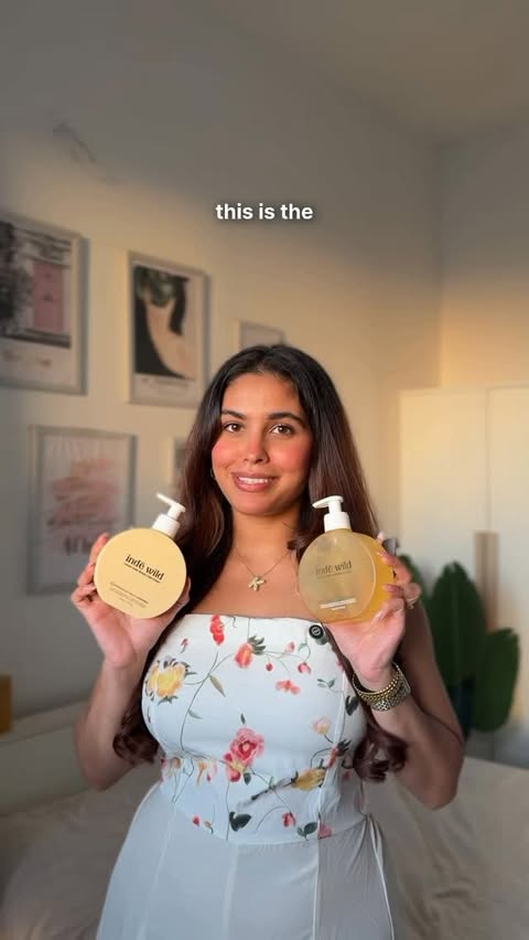 Instagram post by @kashishh_s for indē wild. Caption reads: [...] days just got an upgrade ✨🫧 Using indē wild....