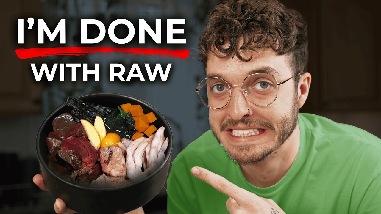 YouTube post by @thebkpets for Force of Nature Clean. Caption reads: Why Dog Owners Are Quitting Raw Food (Including....