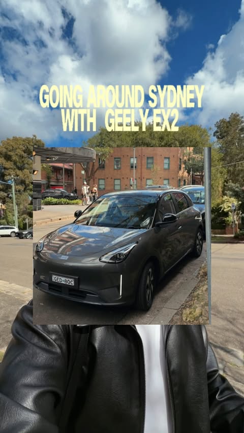 Instagram post by @itsandreiteves for Geely. Caption reads: [...] sydney has been so much better with the....