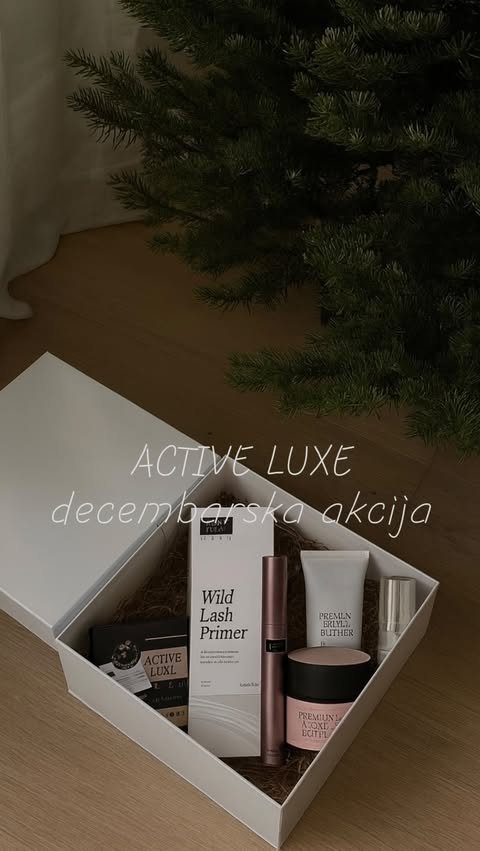 Instagram post by @marijaa.dj for Active Luxe Cosmetics. Caption reads: Decembarska Activeluxe akcija je počela! ✨
Uz....