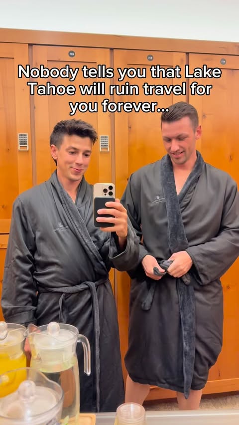 Instagram post by @michaelandmatt for Visit California. Caption reads: Nothing could have prepared me for this… Lake....