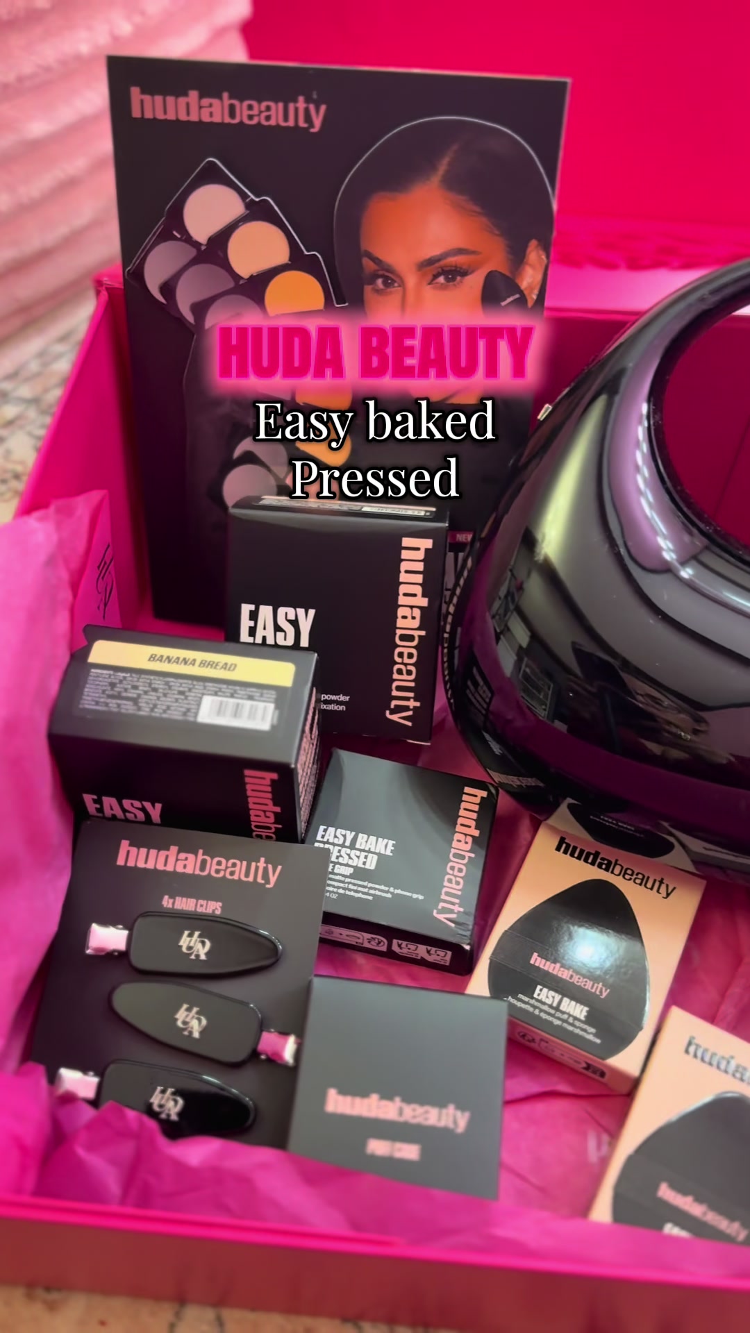 TikTok post by @makeupby_analiza for Huda Beauty. Caption reads: [...] still can’t believe I receive PR from @Huda....