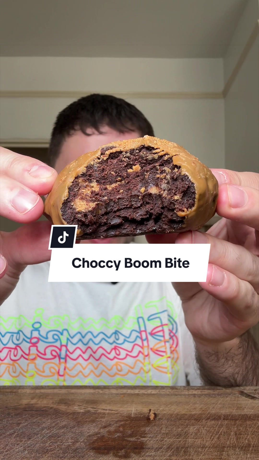 TikTok post by @coreyfoodie for DoughGirl. Caption reads: [...] Boom Bite loaded with Biscoff from....