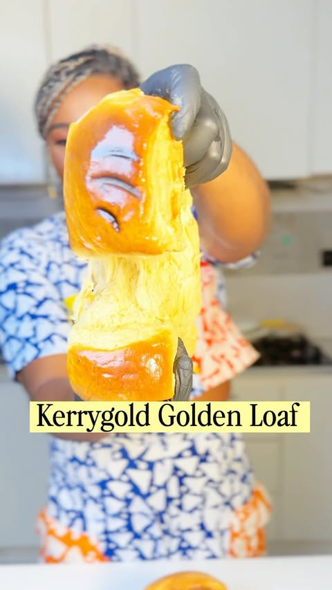 Instagram post by @omoyecooks for Kerrygold. Caption reads: [...] the perfect bread. I present the Kerrygold....