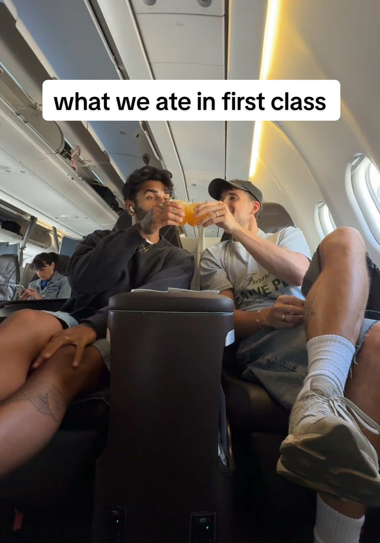 TikTok post by @mattandomar for Hawaiian Airlines. Caption reads: here's everything we ate on our way home from....