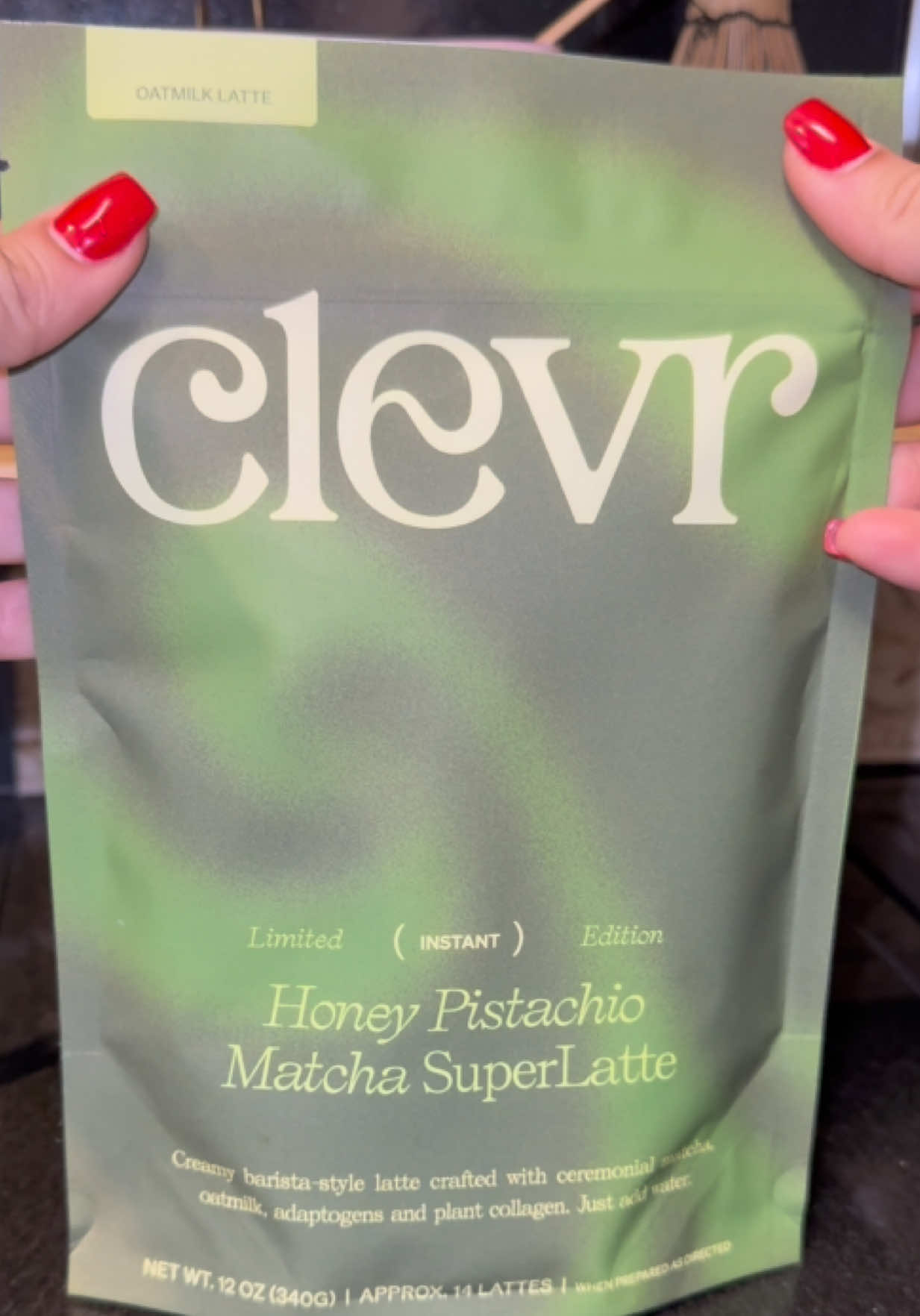 TikTok post by @vanessadivanis for Clevr Blends. Caption reads: [...] Can’t wait to experiment!! @Clevr....