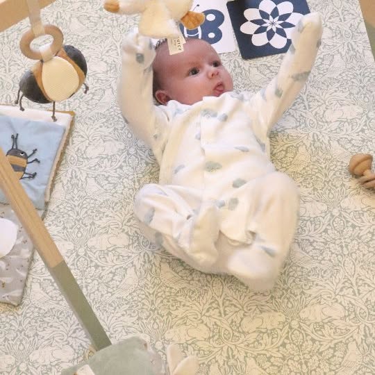 Instagram post by @thewhighamhome for Totter + Tumble. Caption reads: ✨️🤍 PLAYMAT OF DREAMS.. 🤍✨️ Actual dreams! 😍....