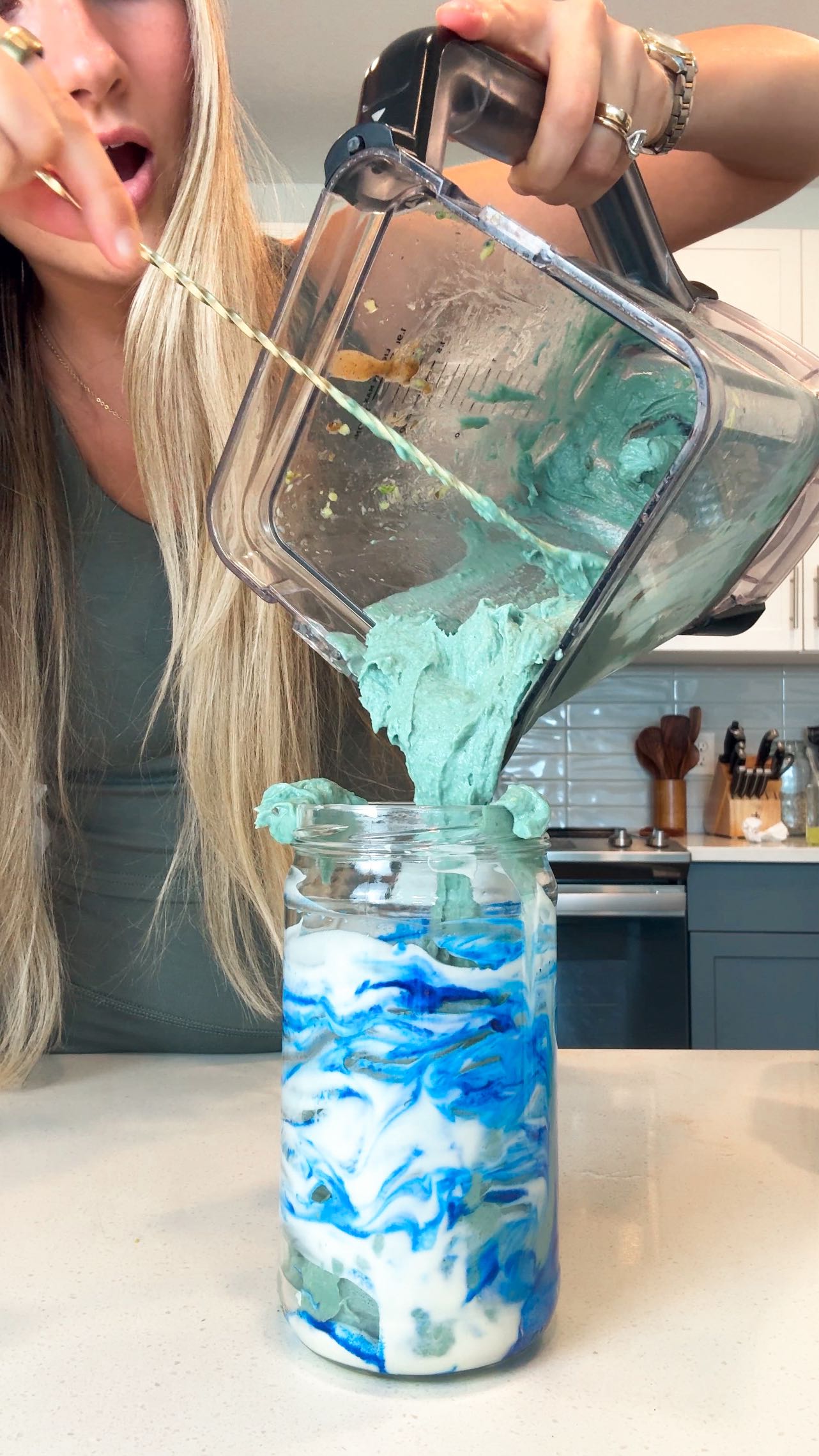 Instagram post by @glowingwithgracee for Ancient Nutrition. Caption reads: COCONUT CLOUD SMOOTHIE🥥💙🩵

It’s smoothie....