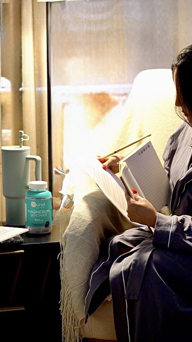 Instagram post by @ixamarpalumbo for Qunol. Caption reads: [...] about my own well-being.
My go-to habit?....